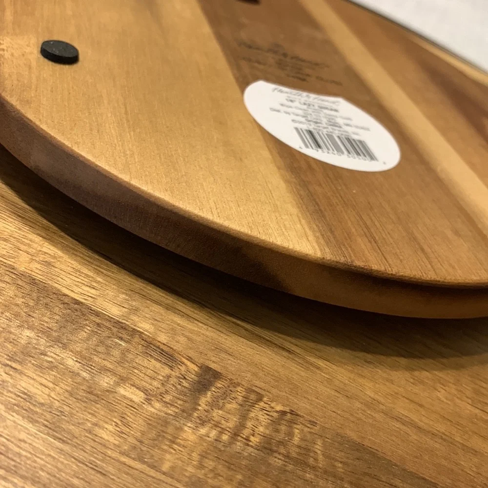 Hearth & Hand Wooden 18” Lazy Susan with Metal Trim